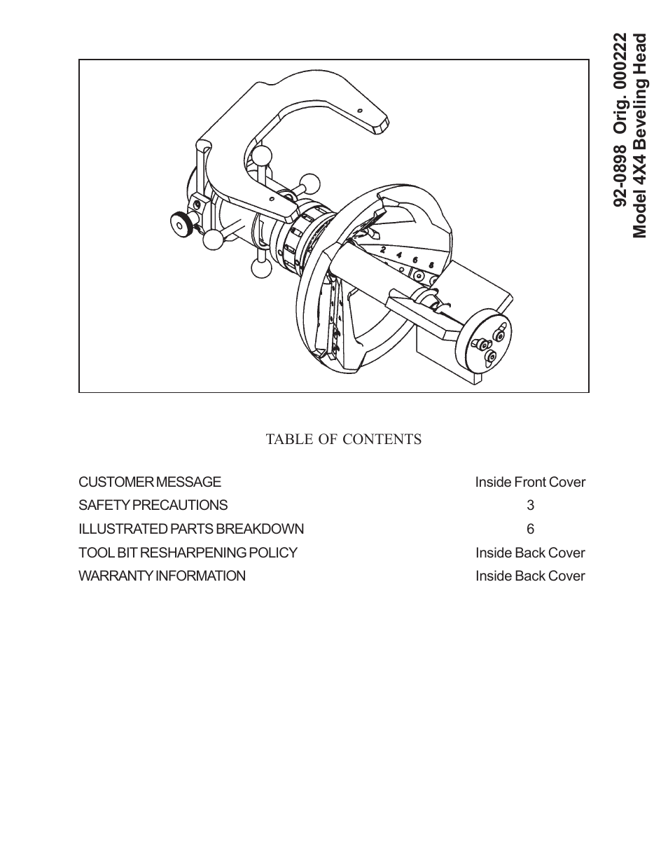 Tri Tool 4x4 Beveler User Manual | 10 pages