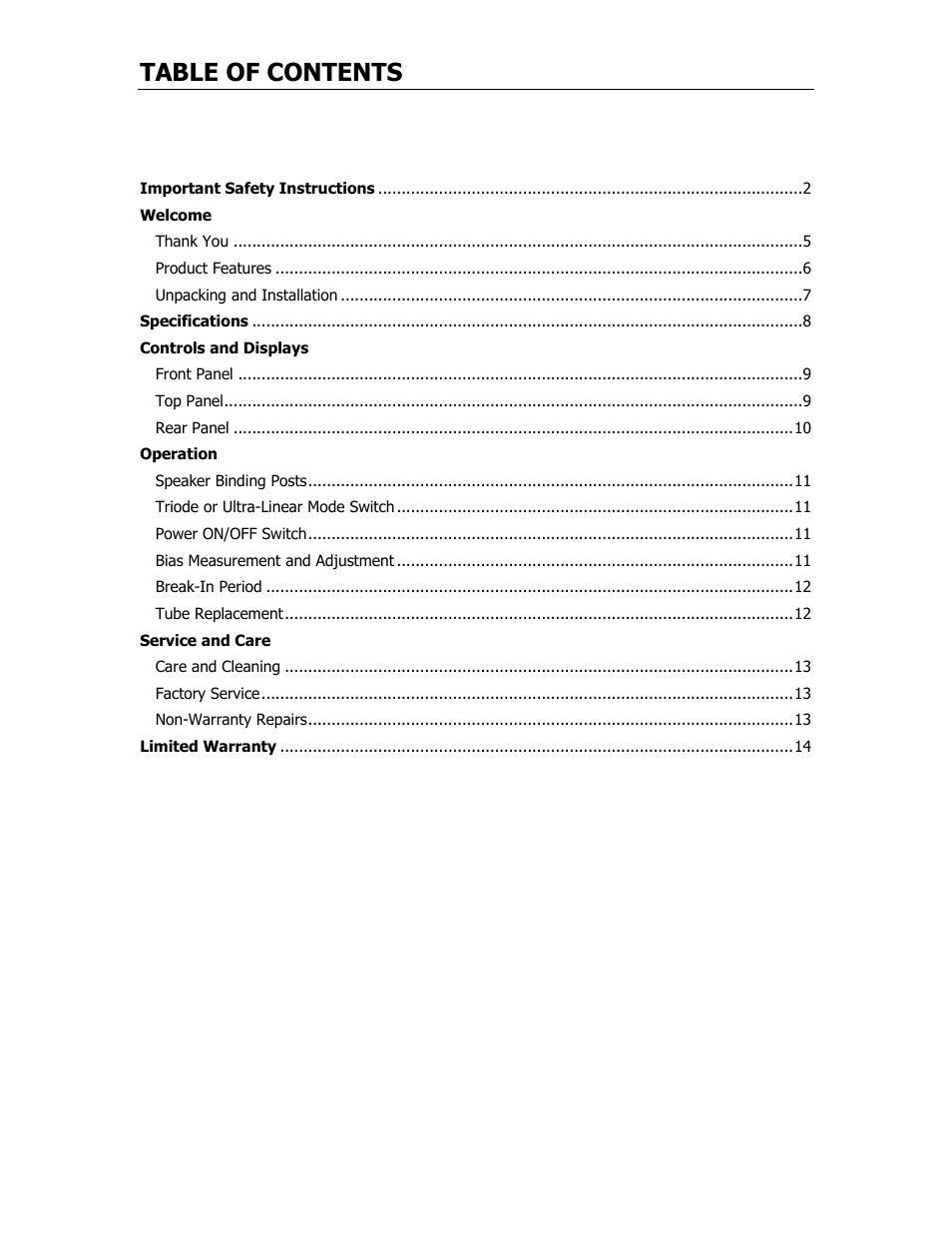 Cary Audio Design CAD 120S MKII User Manual | Page 2 / 18