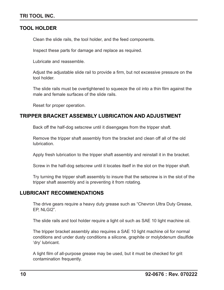 Tri Tool 576AC Sever Machine User Manual | Page 10 / 29