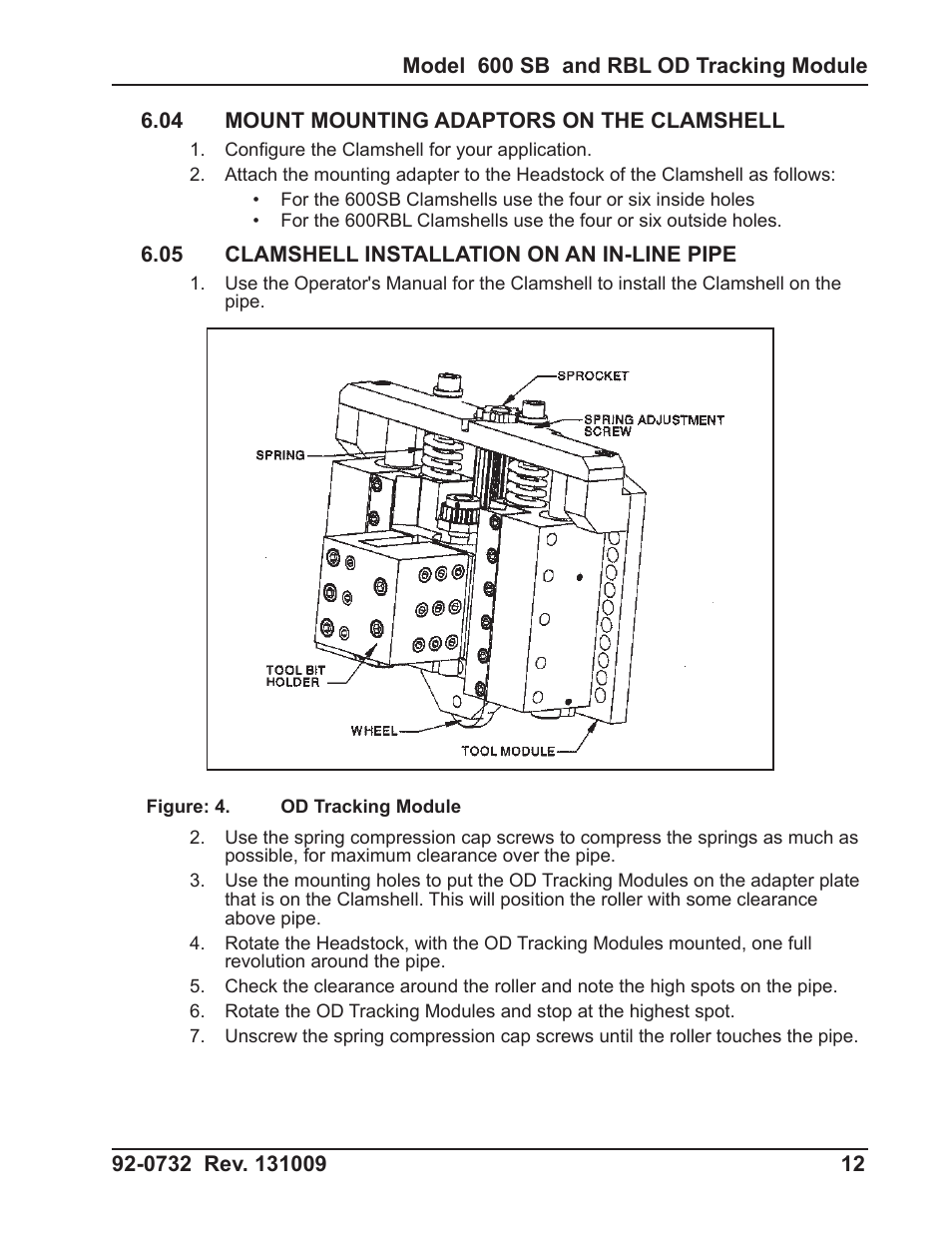Tri Tool 600RBL and 600SB Series OD Tracking Module User Manual | Page 12 / 34