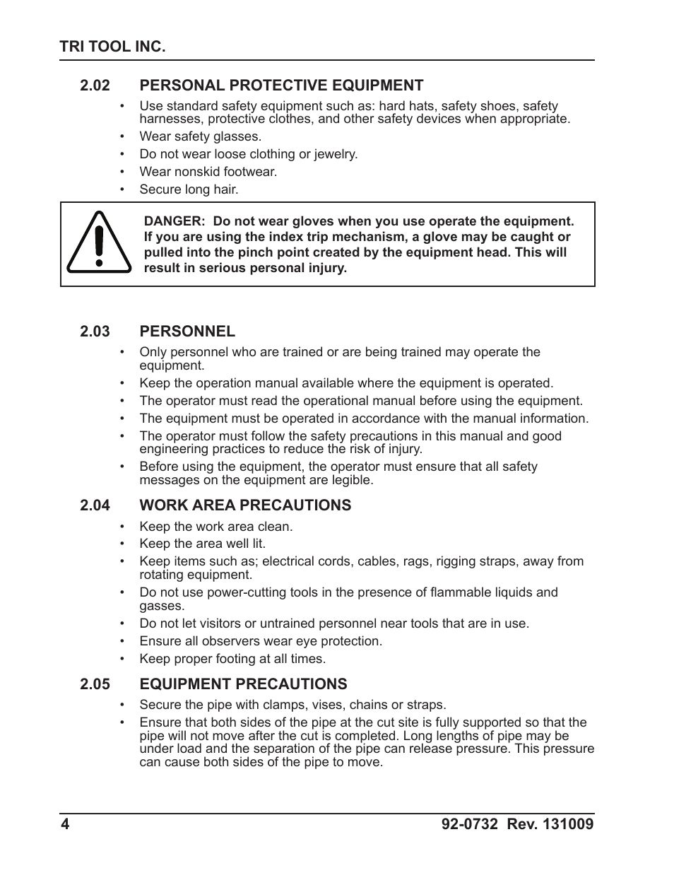 Tri Tool 600RBL and 600SB Series OD Tracking Module User Manual | Page 4 / 34