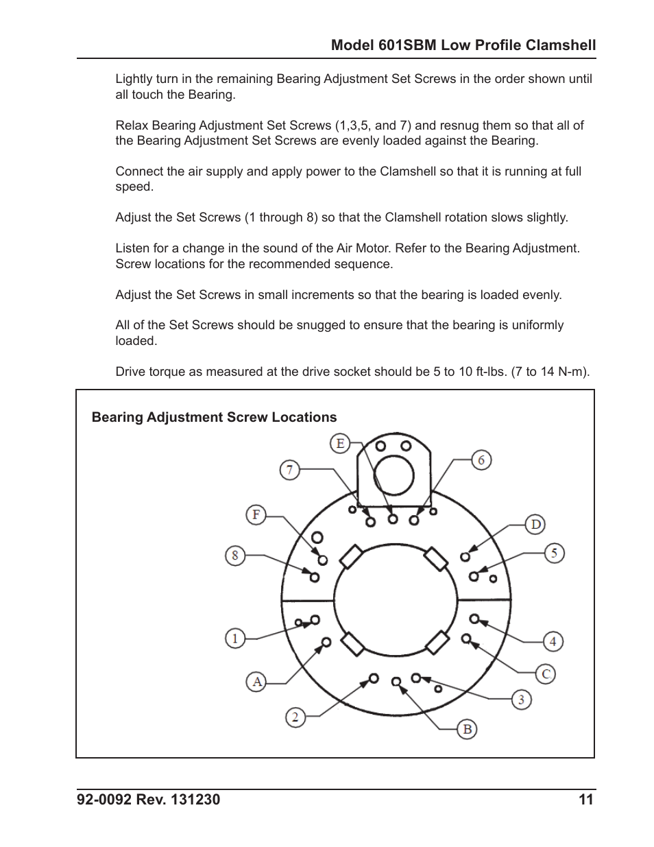 Tri Tool 601SBM Clamshell Air User Manual | Page 11 / 53