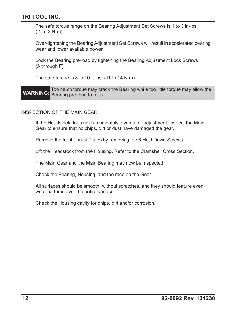 Tri Tool 601SBM Clamshell Air User Manual | Page 12 / 53