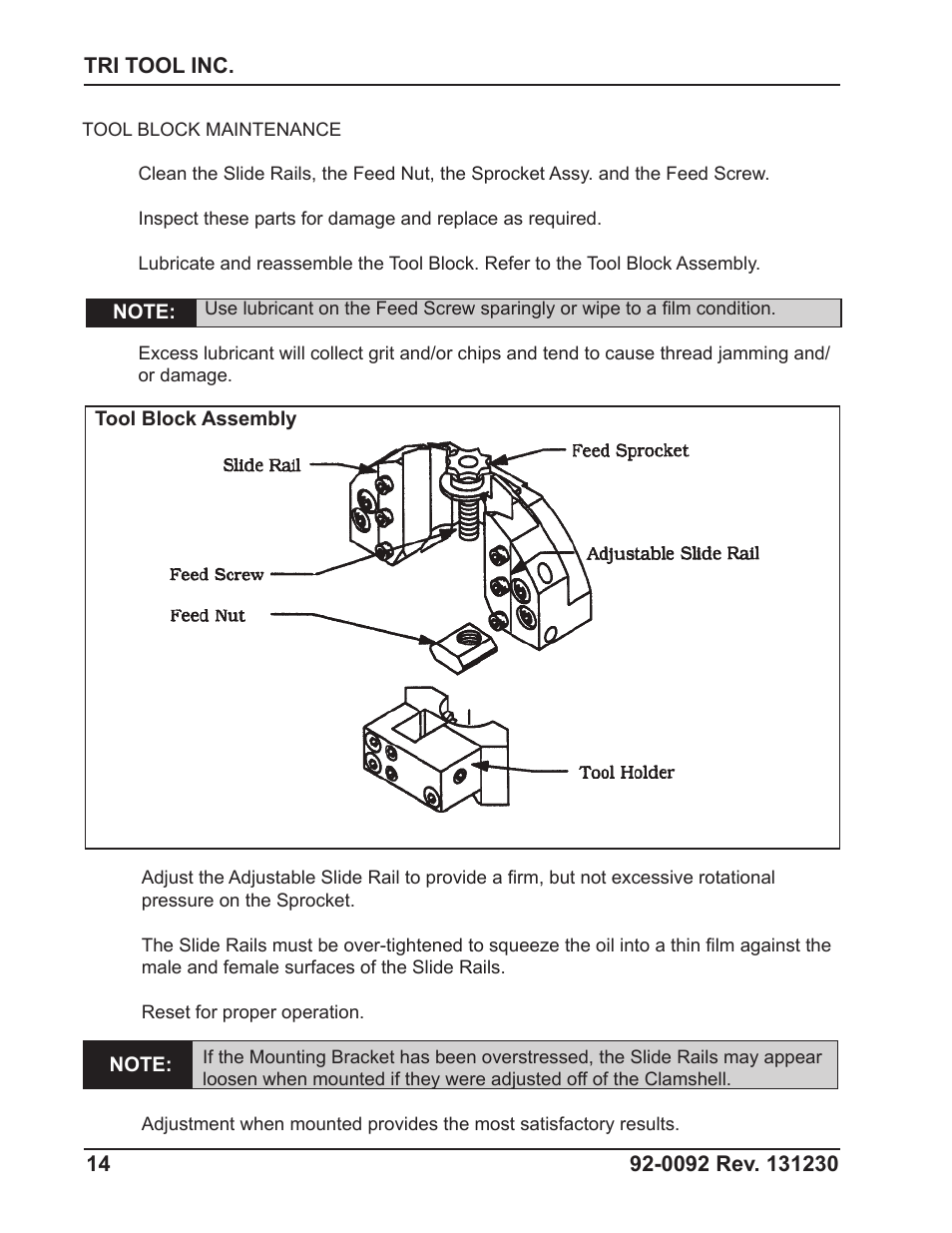 Tri Tool 601SBM Clamshell Air User Manual | Page 14 / 53