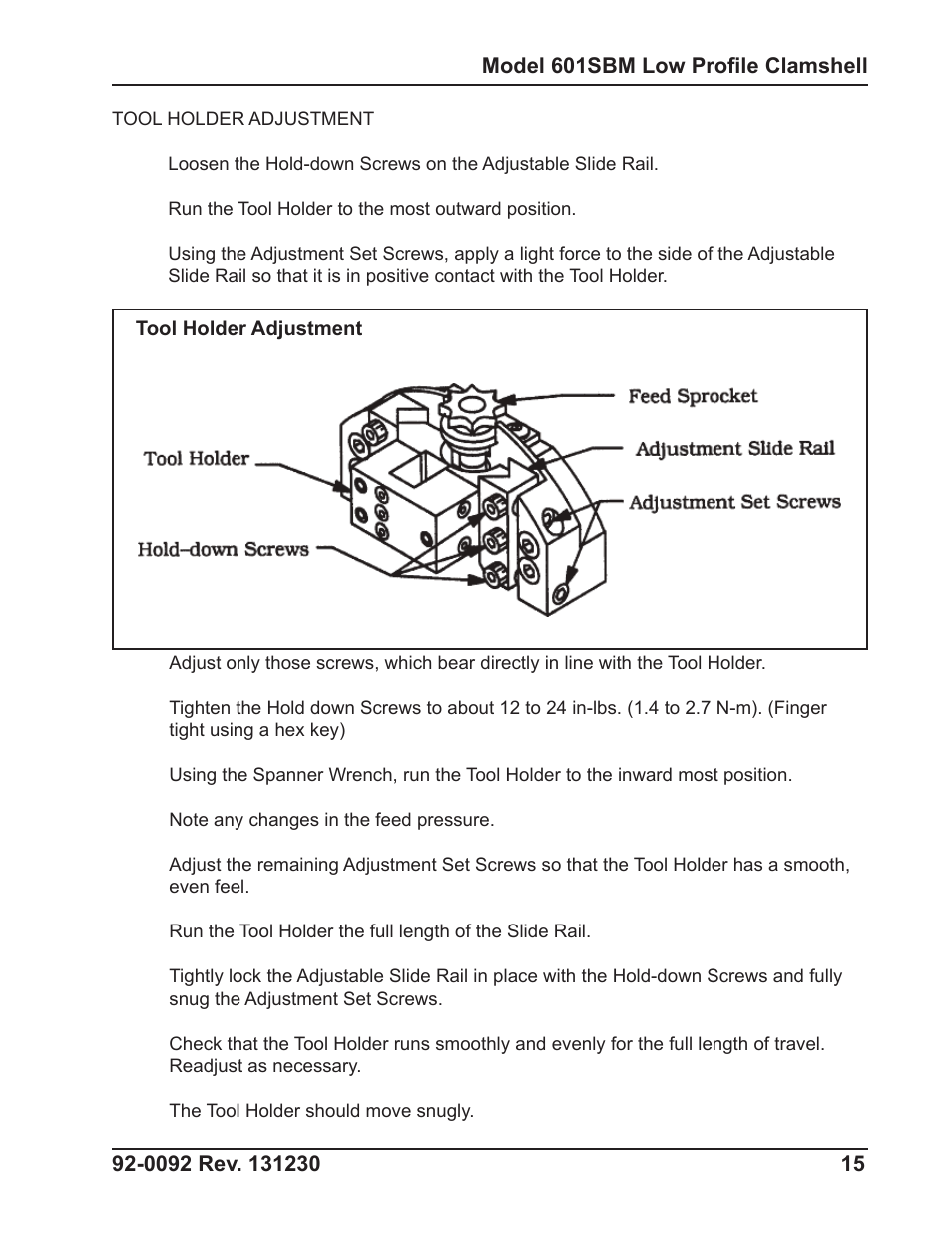 Tri Tool 601SBM Clamshell Air User Manual | Page 15 / 53