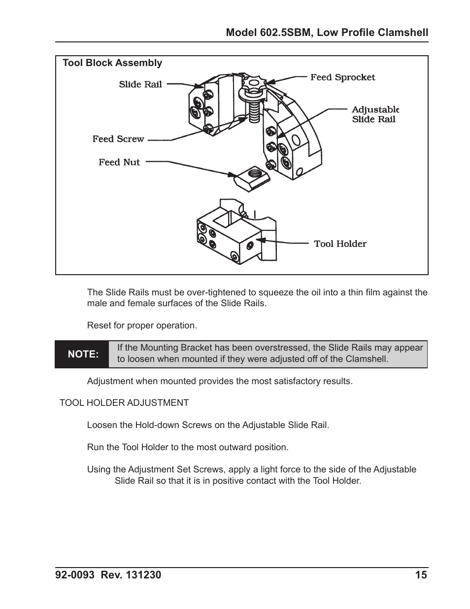 Tri Tool 602-5SBM Clamshell Air User Manual | Page 15 / 53