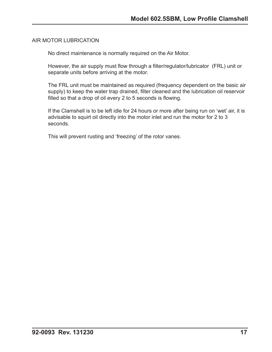 Tri Tool 602-5SBM Clamshell Air User Manual | Page 17 / 53