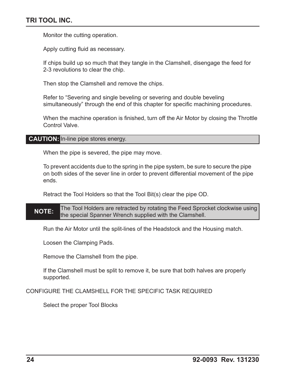 Tri Tool 602-5SBM Clamshell Air User Manual | Page 24 / 53