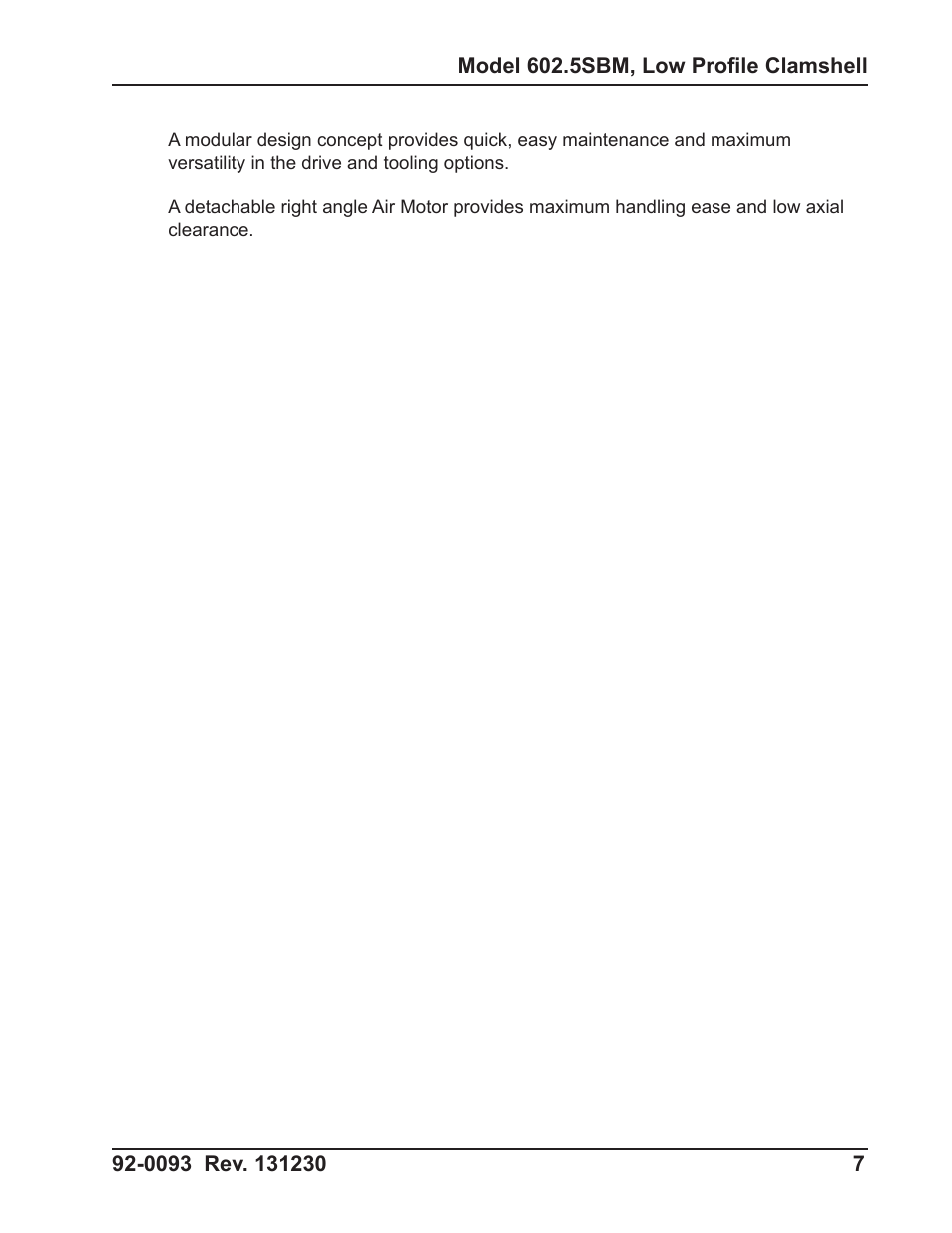Tri Tool 602-5SBM Clamshell Air User Manual | Page 7 / 53