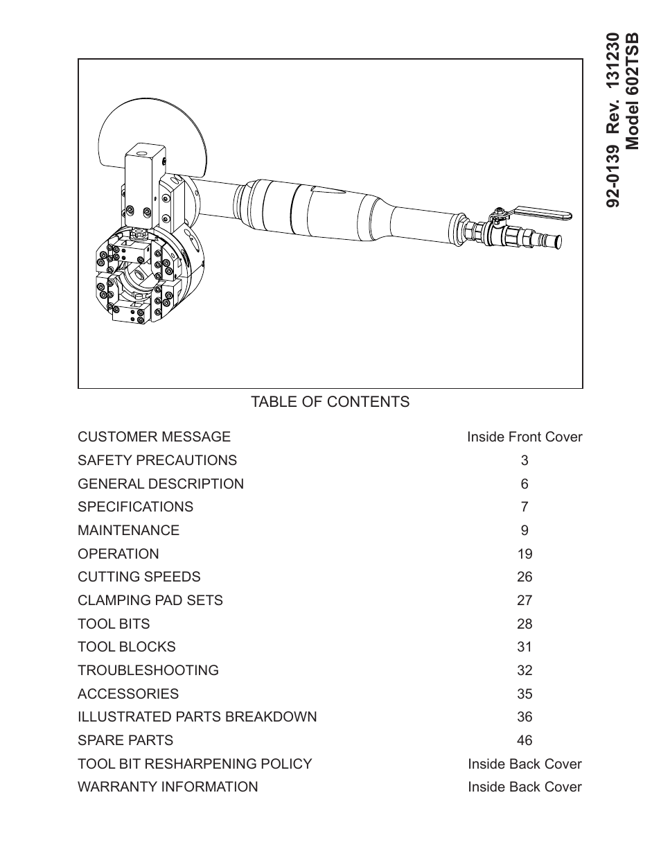 Tri Tool 602TSB Clamshell Air User Manual | 46 pages