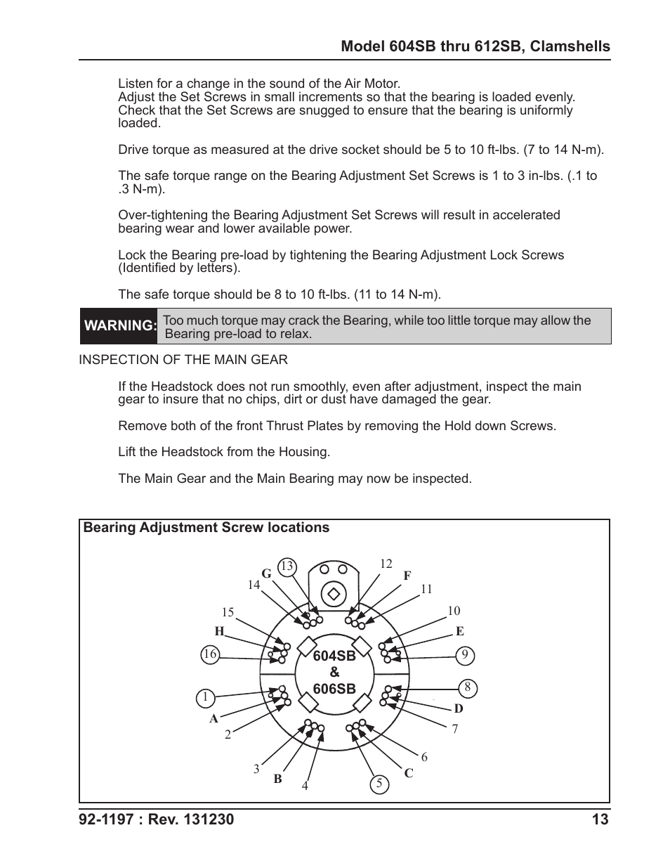 Tri Tool 604SB Clamshell User Manual | Page 13 / 72