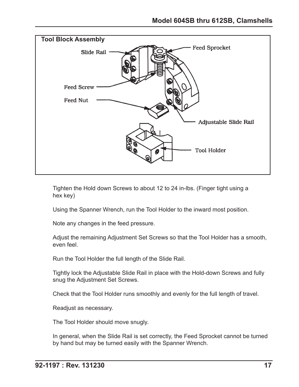 Tri Tool 604SB Clamshell User Manual | Page 17 / 72