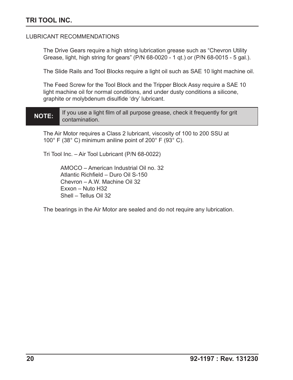 Tri Tool 604SB Clamshell User Manual | Page 20 / 72