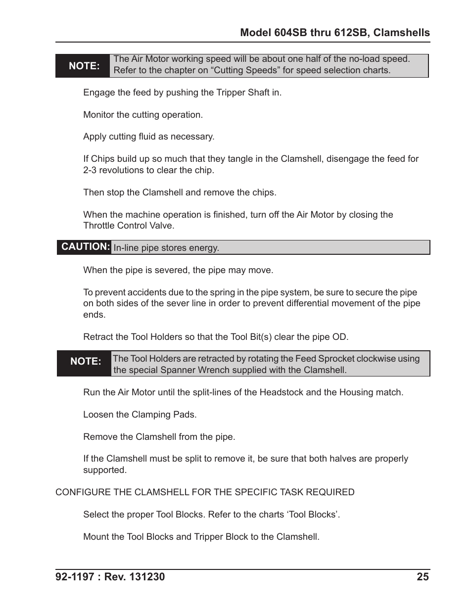 Tri Tool 604SB Clamshell User Manual | Page 25 / 72