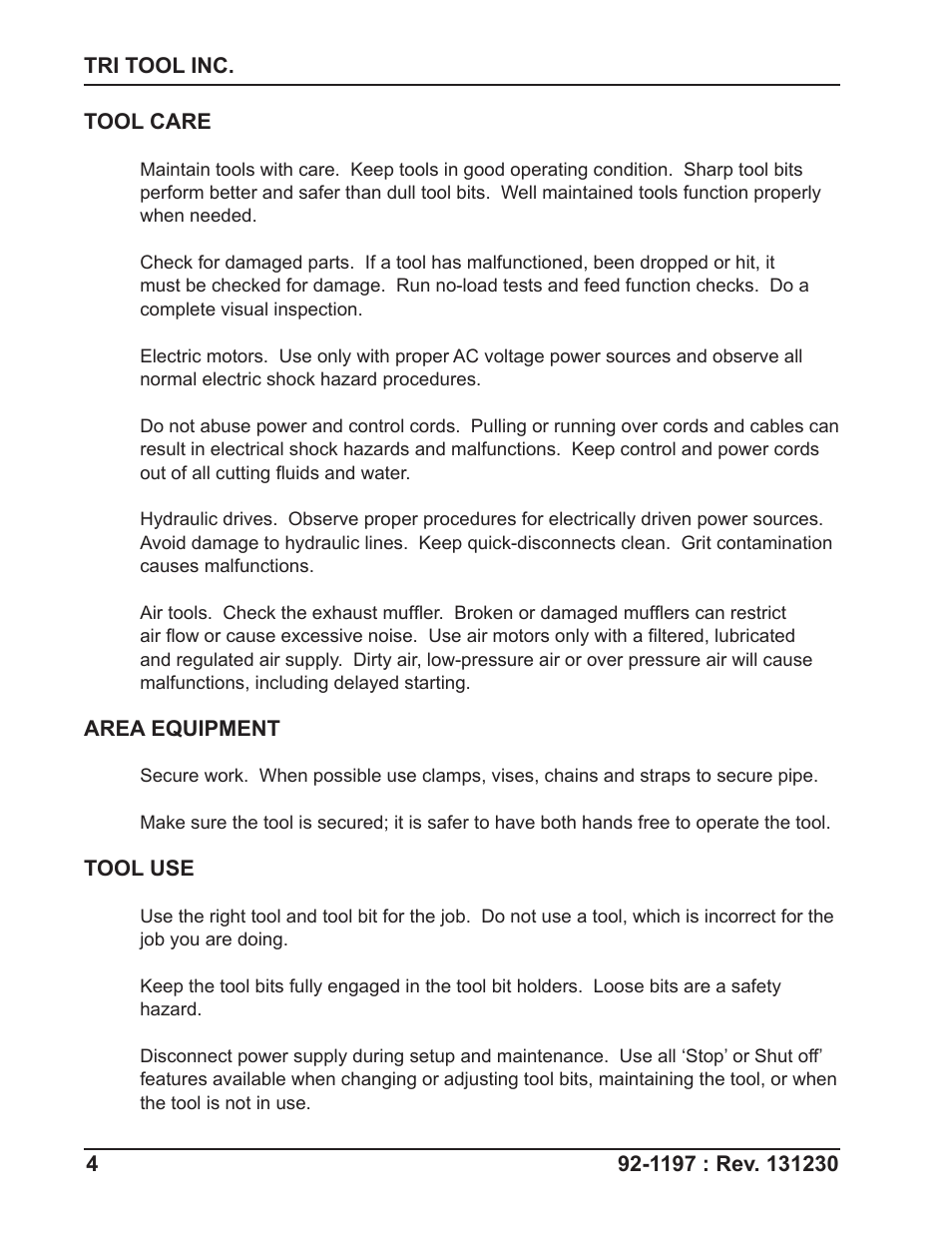 Tri Tool 604SB Clamshell User Manual | Page 4 / 72