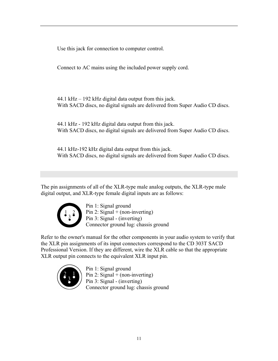 Controls and displays | Cary Audio Design CD 303T SACD User Manual | Page 12 / 28