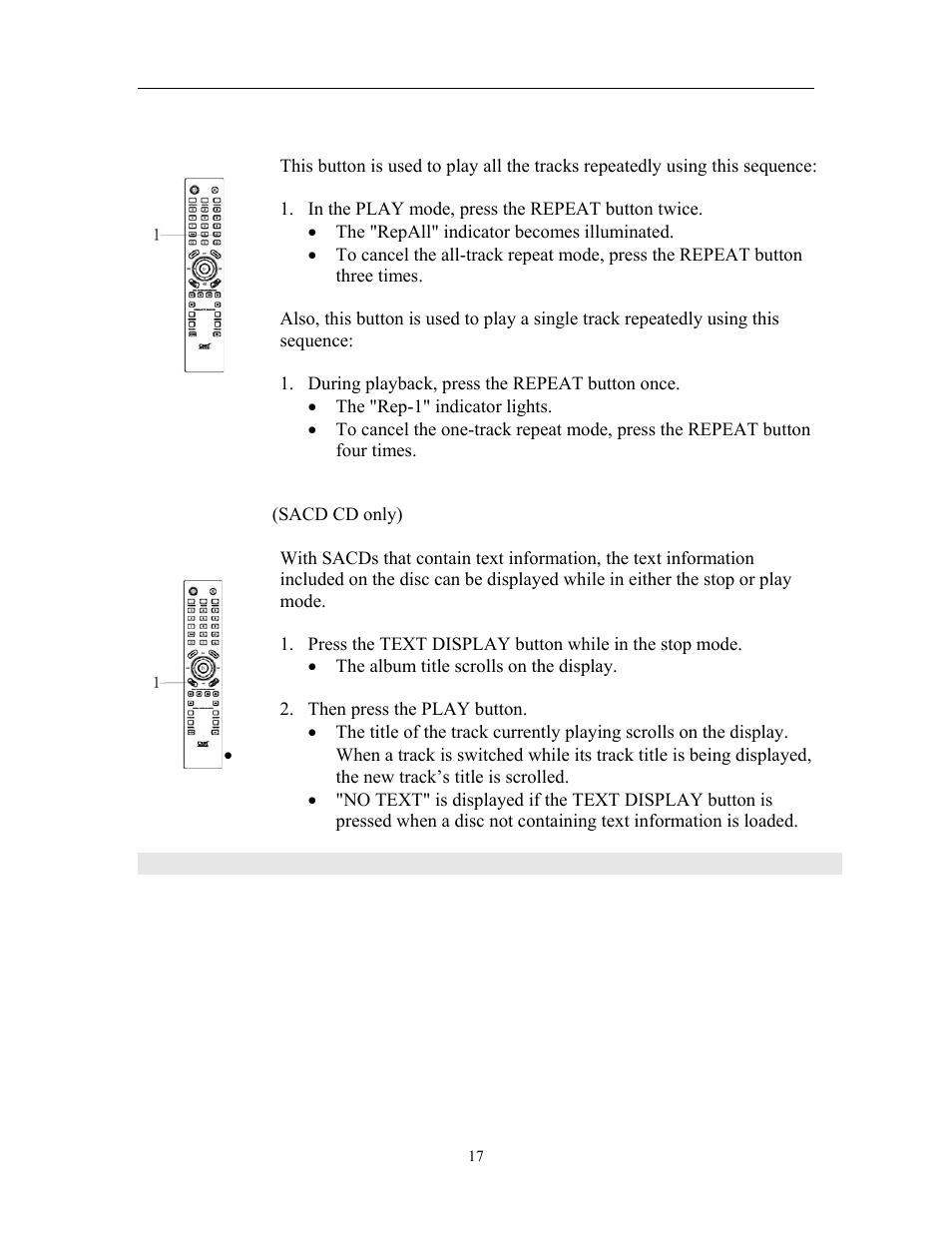 Playback | Cary Audio Design CD 303T SACD User Manual | Page 18 / 28