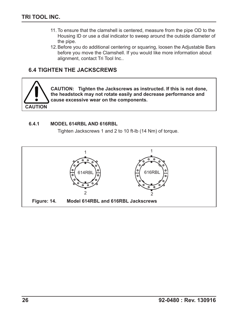 Tri Tool 614RBL Thru 636RBL Clamshells User Manual | Page 26 / 80