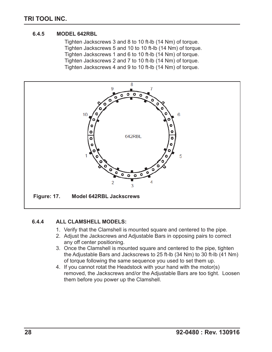 Tri Tool 614RBL Thru 636RBL Clamshells User Manual | Page 28 / 80