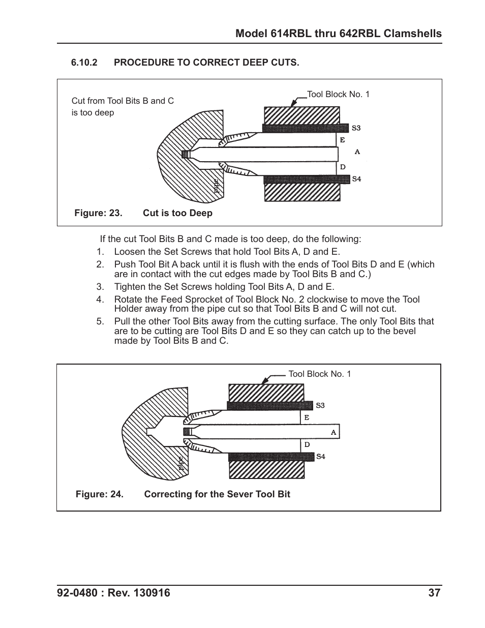 Tri Tool 614RBL Thru 636RBL Clamshells User Manual | Page 37 / 80