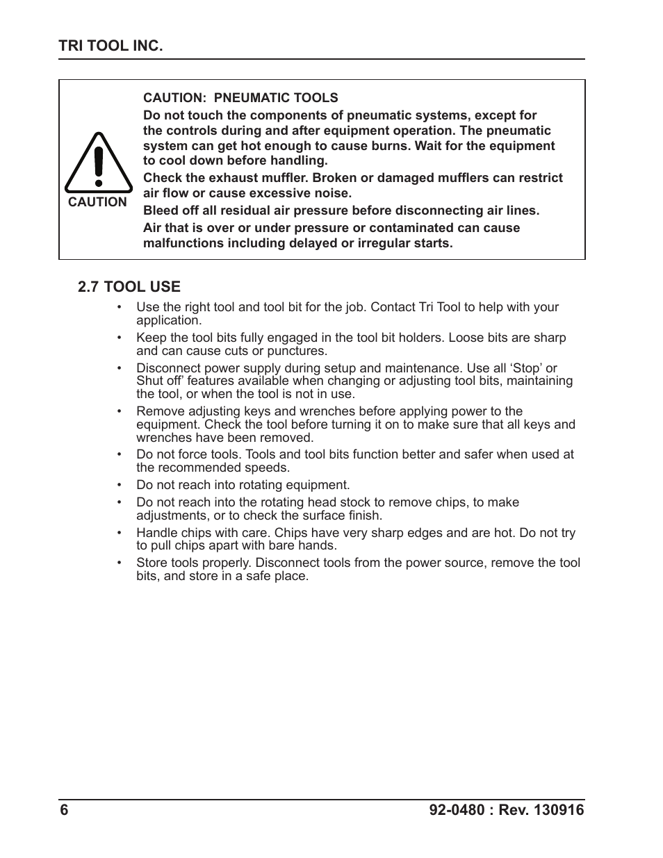 Tri Tool 614RBL Thru 636RBL Clamshells User Manual | Page 6 / 80