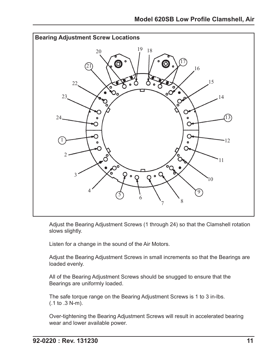 Tri Tool 620SB Clamshell Air User Manual | Page 11 / 57