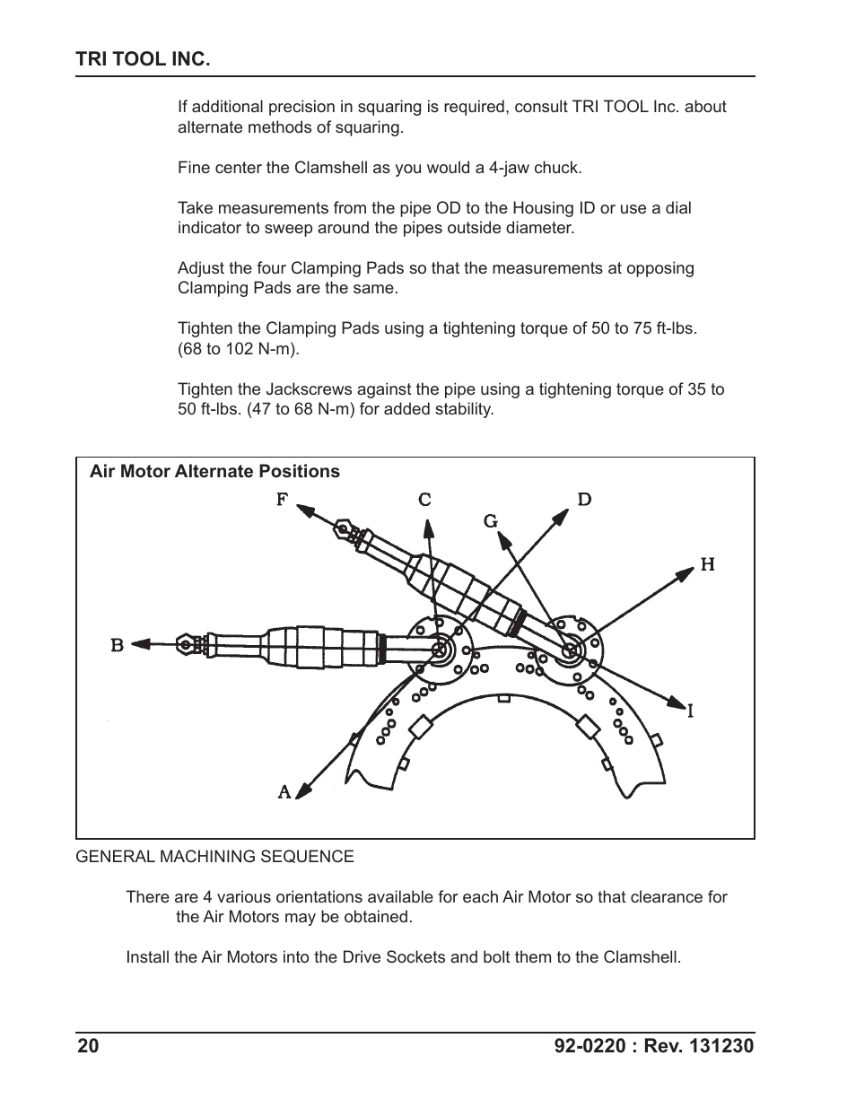 Tri Tool 620SB Clamshell Air User Manual | Page 20 / 57