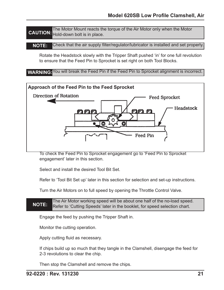 Tri Tool 620SB Clamshell Air User Manual | Page 21 / 57