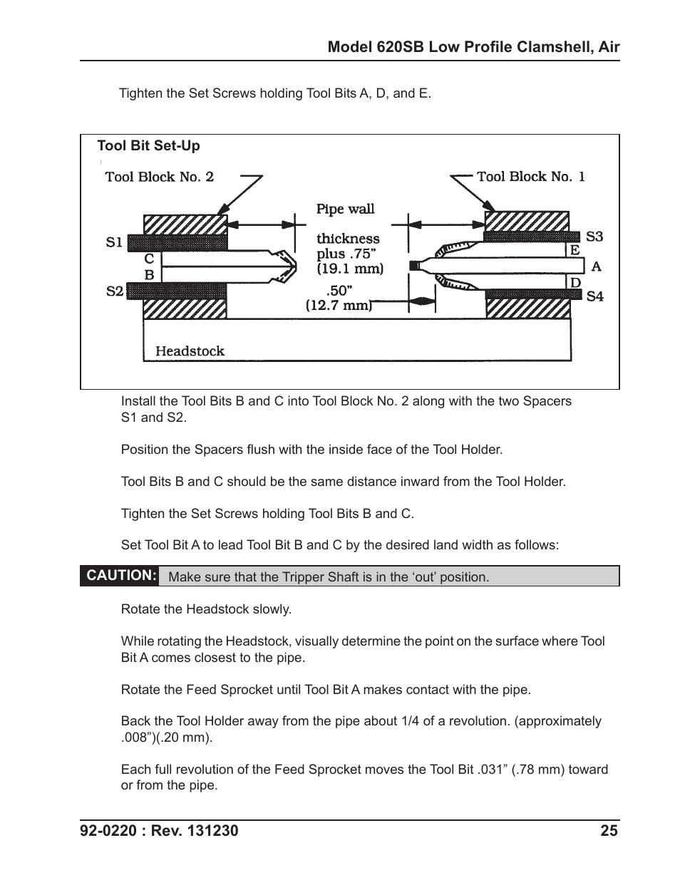Tri Tool 620SB Clamshell Air User Manual | Page 25 / 57