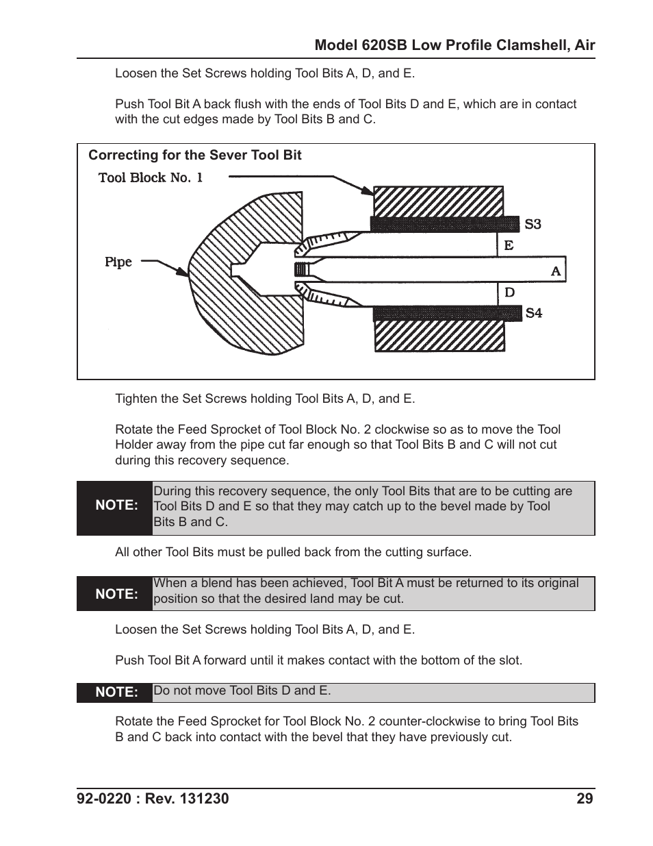 Tri Tool 620SB Clamshell Air User Manual | Page 29 / 57