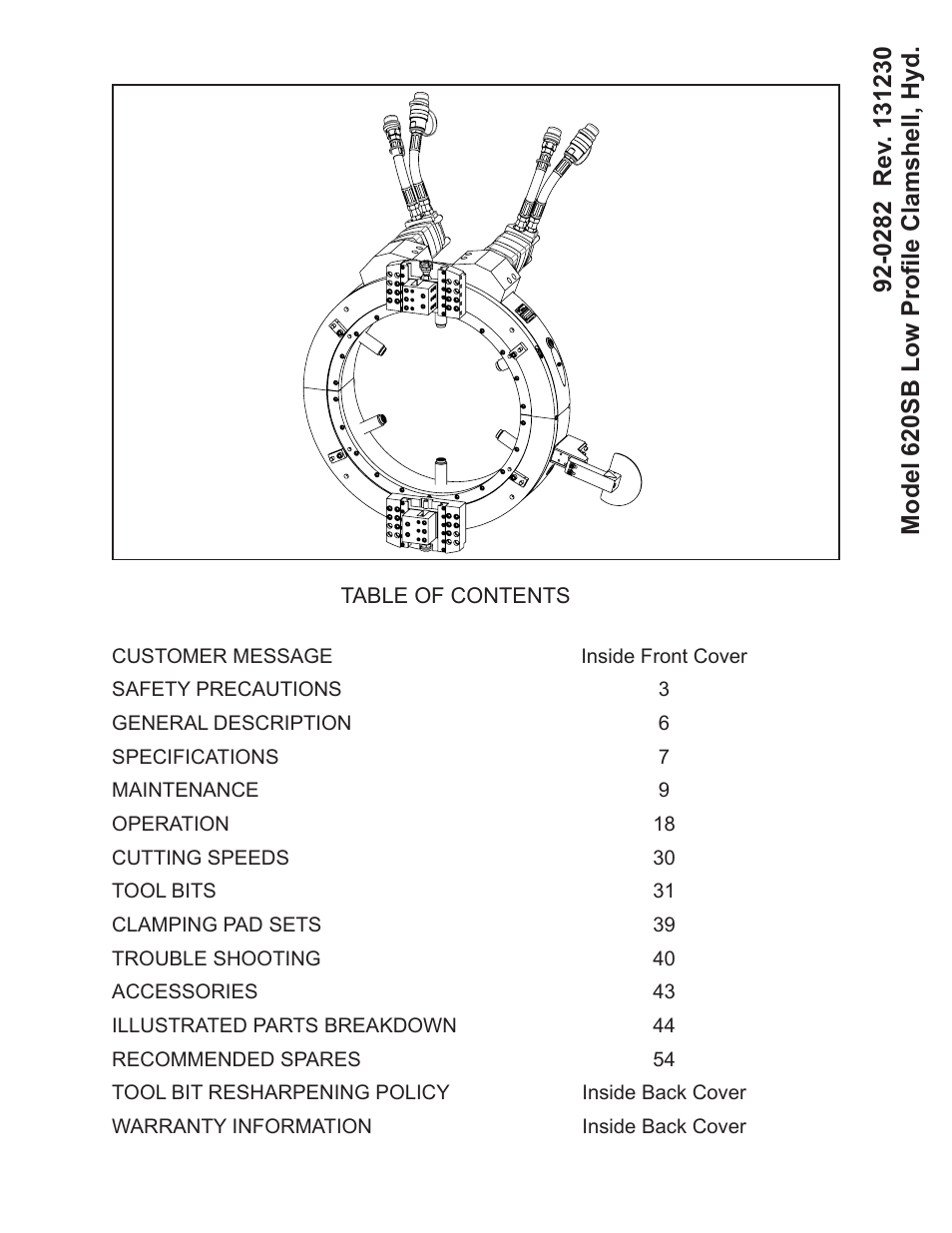 Tri Tool 620SB Clamshell Hydraulic User Manual | 54 pages