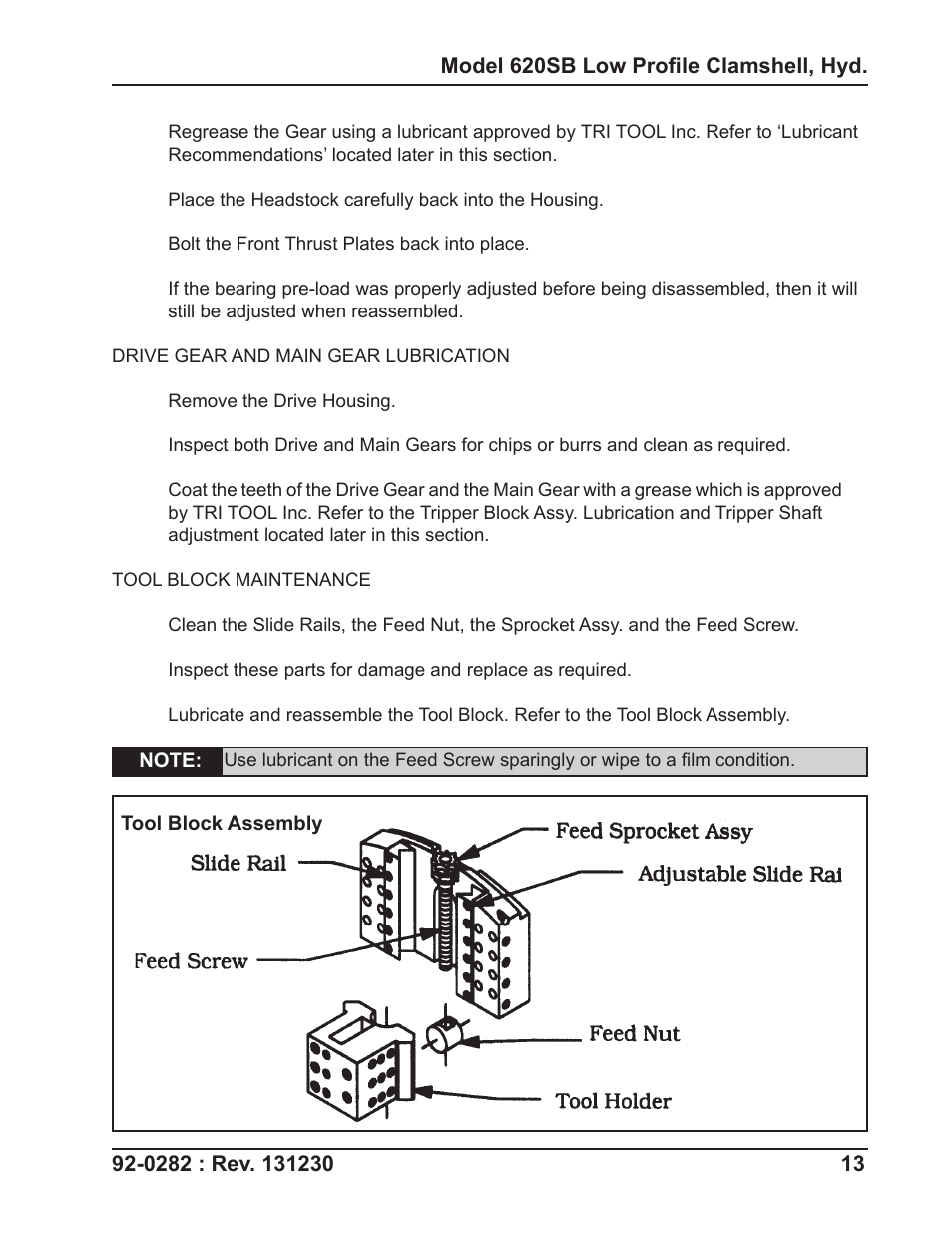 Tri Tool 620SB Clamshell Hydraulic User Manual | Page 13 / 54