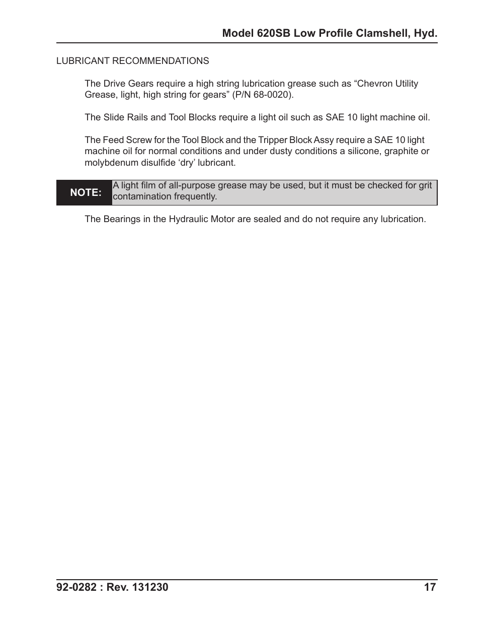 Tri Tool 620SB Clamshell Hydraulic User Manual | Page 17 / 54