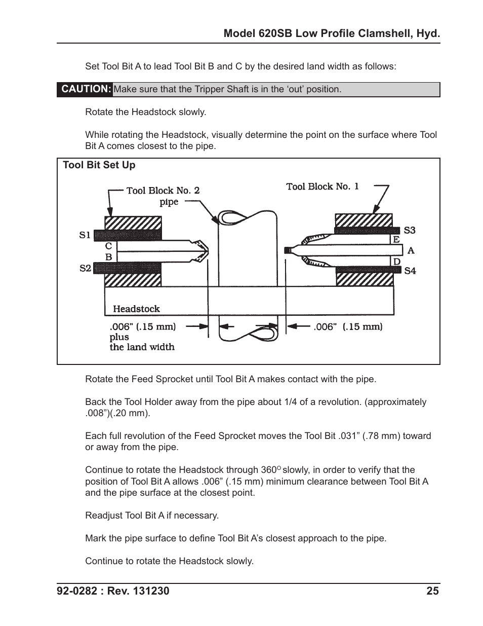 Tri Tool 620SB Clamshell Hydraulic User Manual | Page 25 / 54