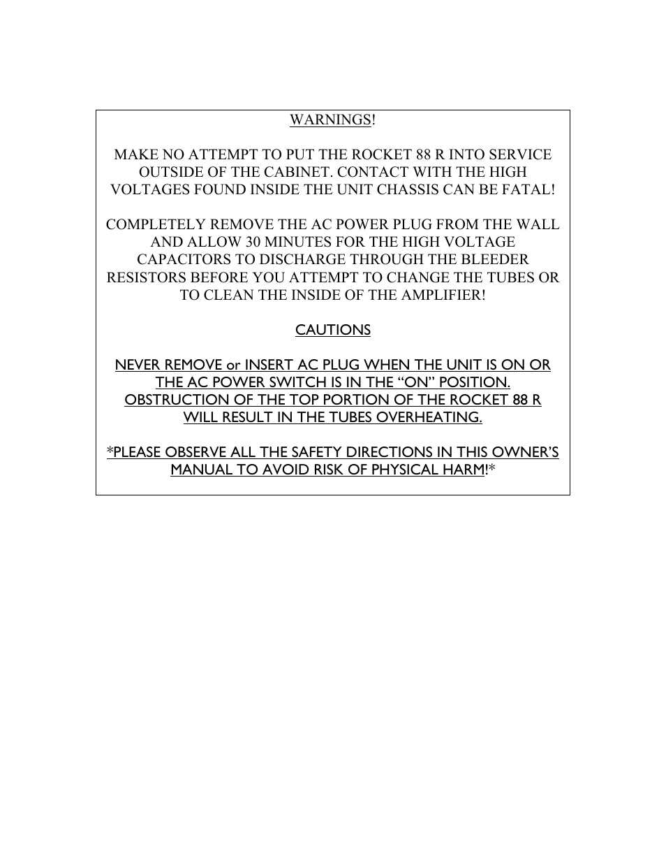 Cary Audio Design CAD 808 User Manual | Page 11 / 11