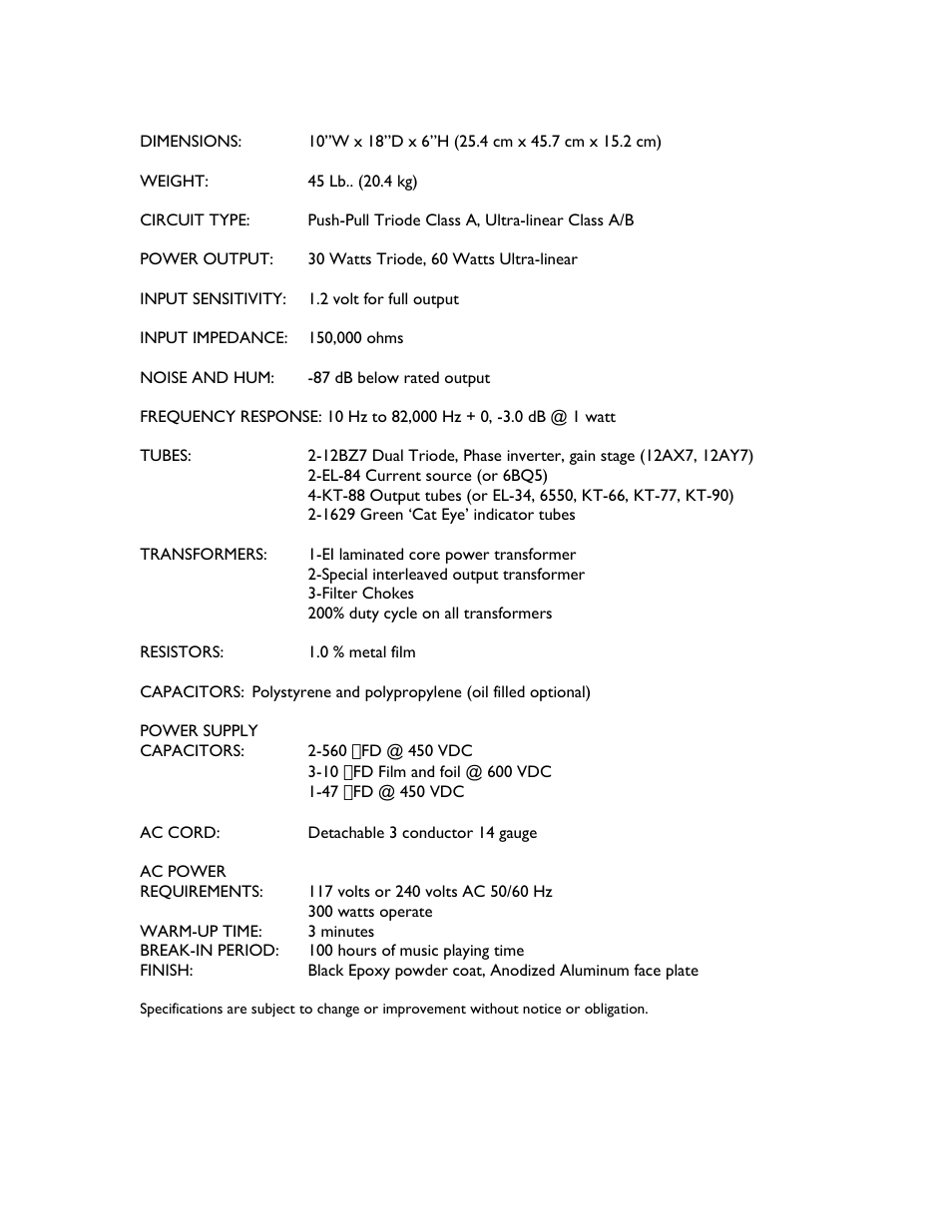 Cary Audio Design CAD 808 User Manual | Page 5 / 11