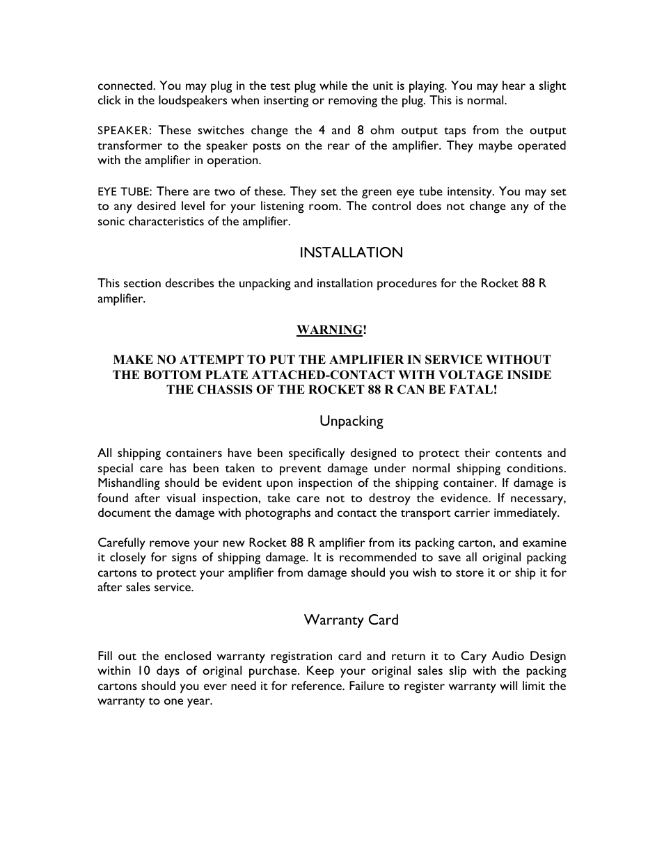 Cary Audio Design CAD 808 User Manual | Page 7 / 11