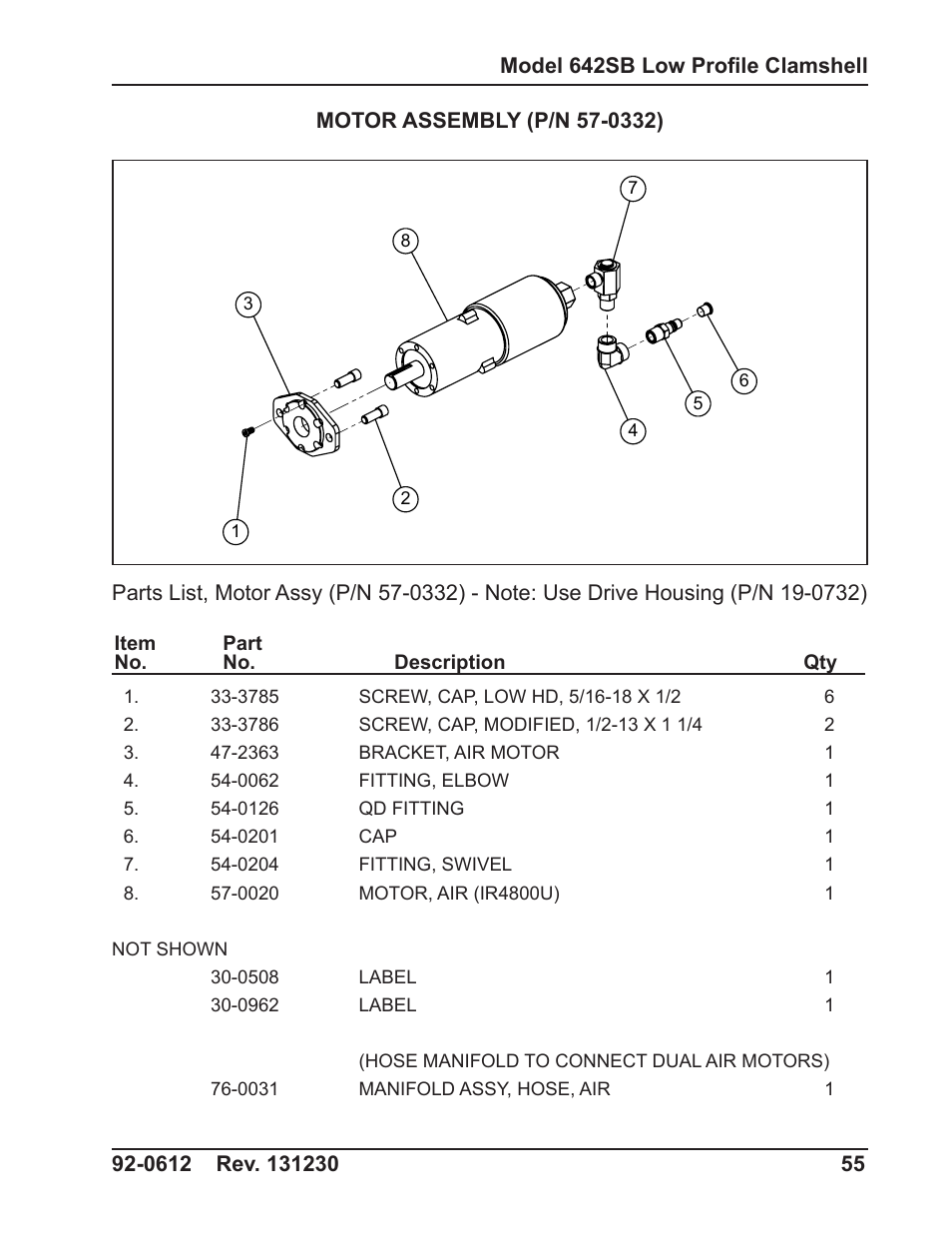 Tri Tool 642SB Clamshell Air and Hydraulic User Manual | Page 55 / 60