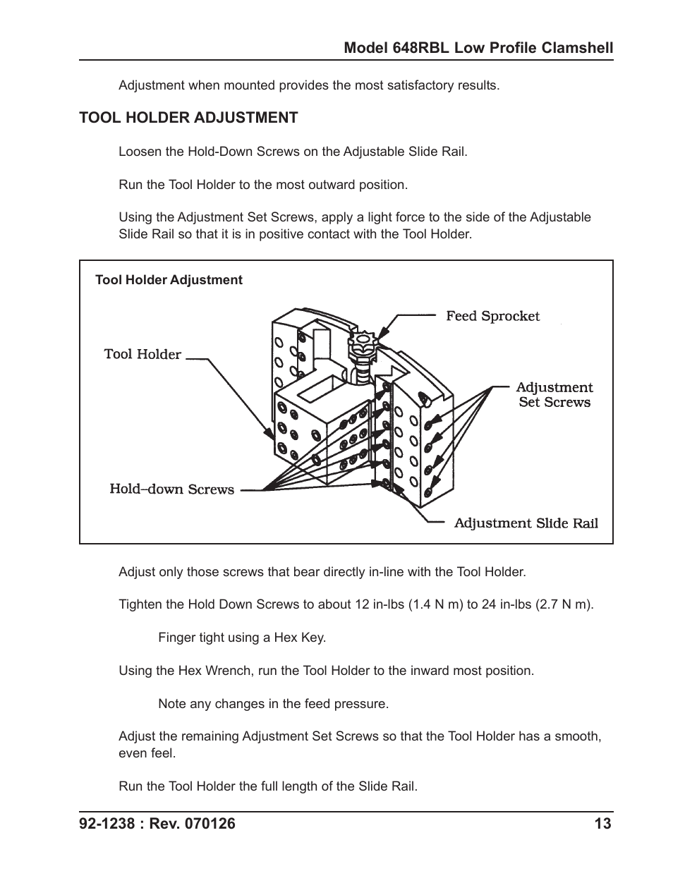 Tri Tool 648RBL Clamshell User Manual | Page 13 / 52