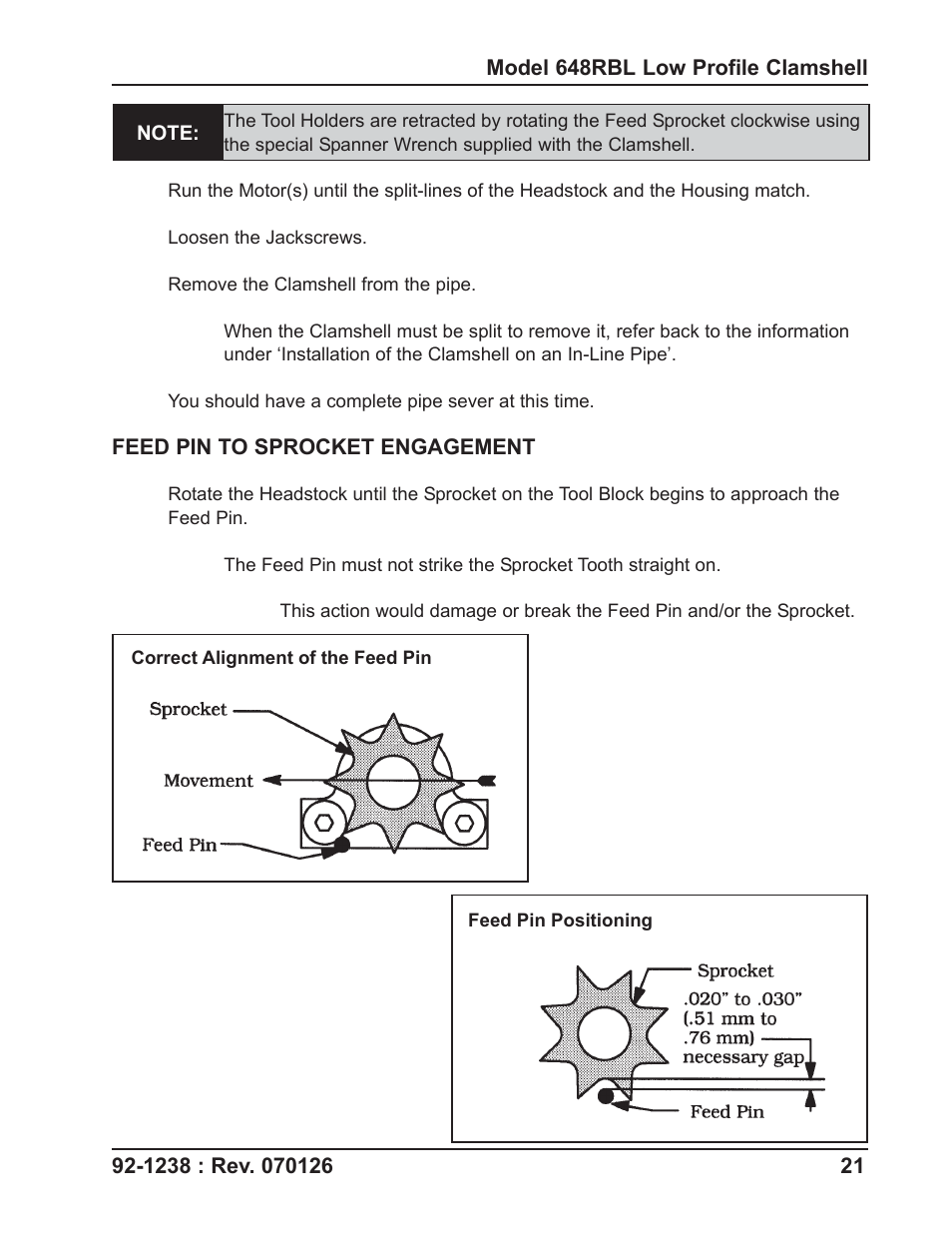 Tri Tool 648RBL Clamshell User Manual | Page 21 / 52