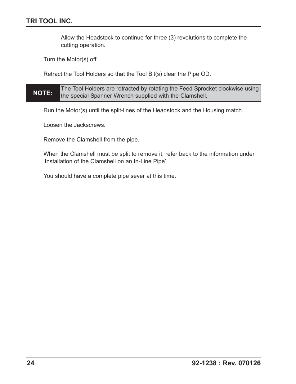 Tri Tool 648RBL Clamshell User Manual | Page 24 / 52