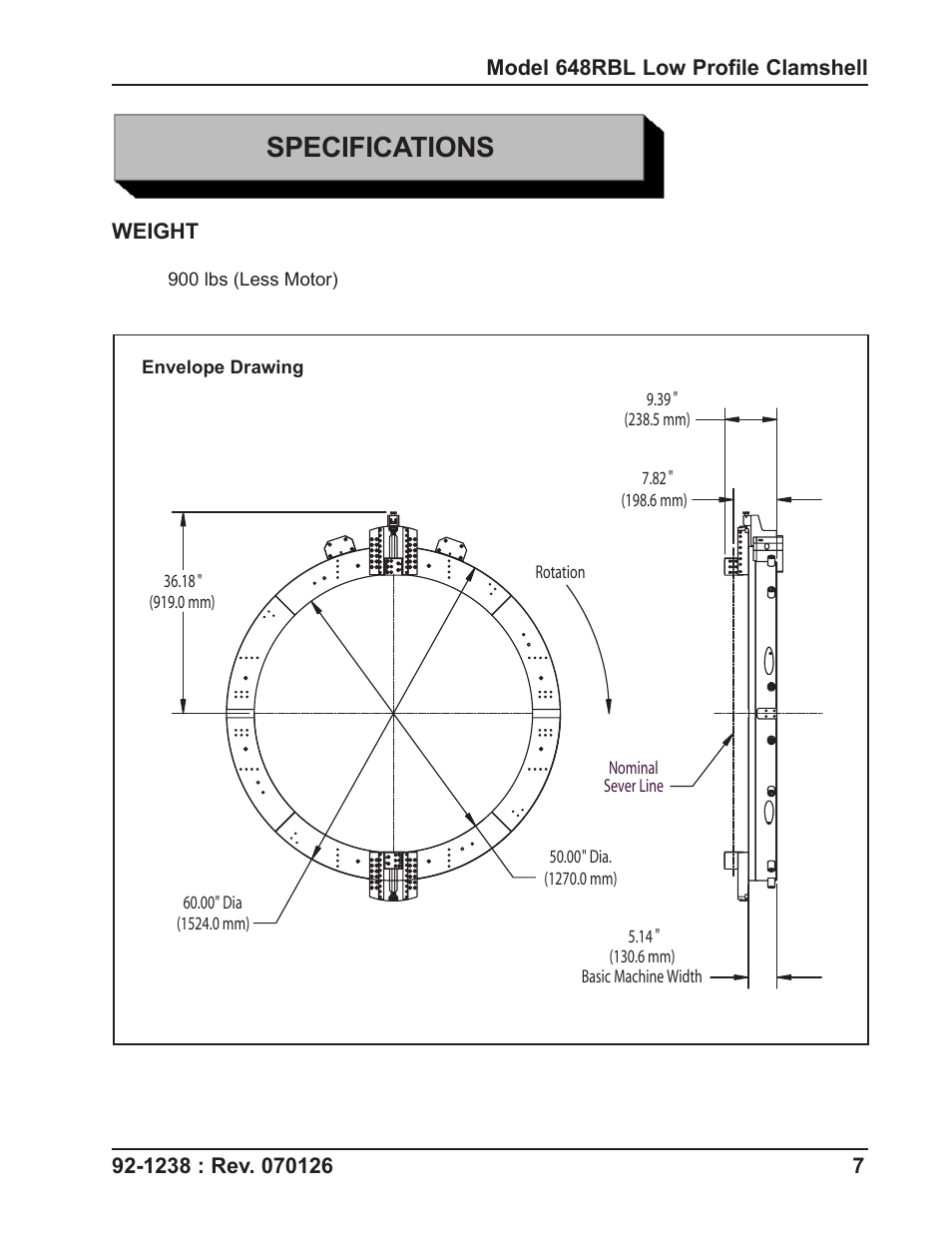 Specifications | Tri Tool 648RBL Clamshell User Manual | Page 7 / 52