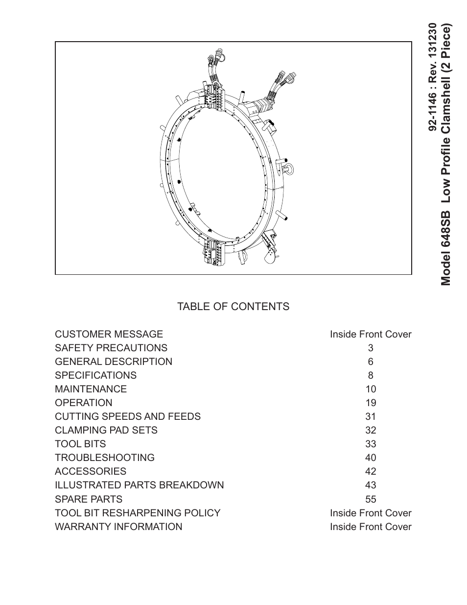 Tri Tool 648RBL Clamshell Hydraulic 2 Piece User Manual | 55 pages