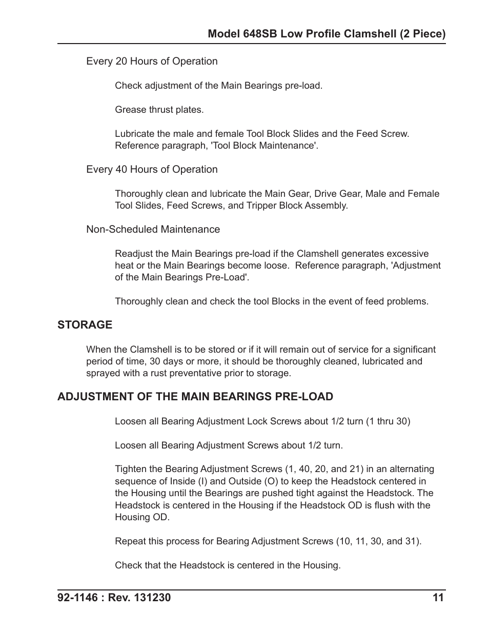 Tri Tool 648RBL Clamshell Hydraulic 2 Piece User Manual | Page 11 / 55
