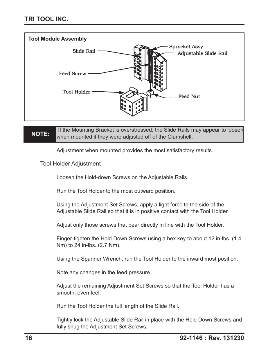 Tri Tool 648RBL Clamshell Hydraulic 2 Piece User Manual | Page 16 / 55