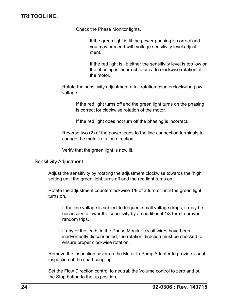 Tri Tool 765RVC Hyrdaulic Power Supply User Manual | Page 24 / 43