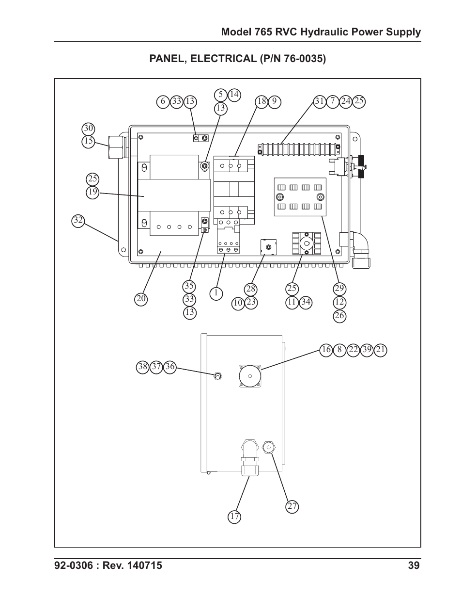 Tri Tool 765RVC Hyrdaulic Power Supply User Manual | Page 39 / 43