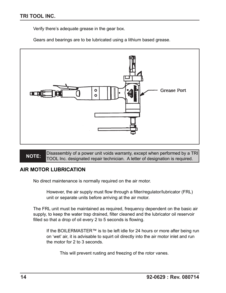 Tri Tool Boilermaster Beveler Standard User Manual | Page 14 / 43