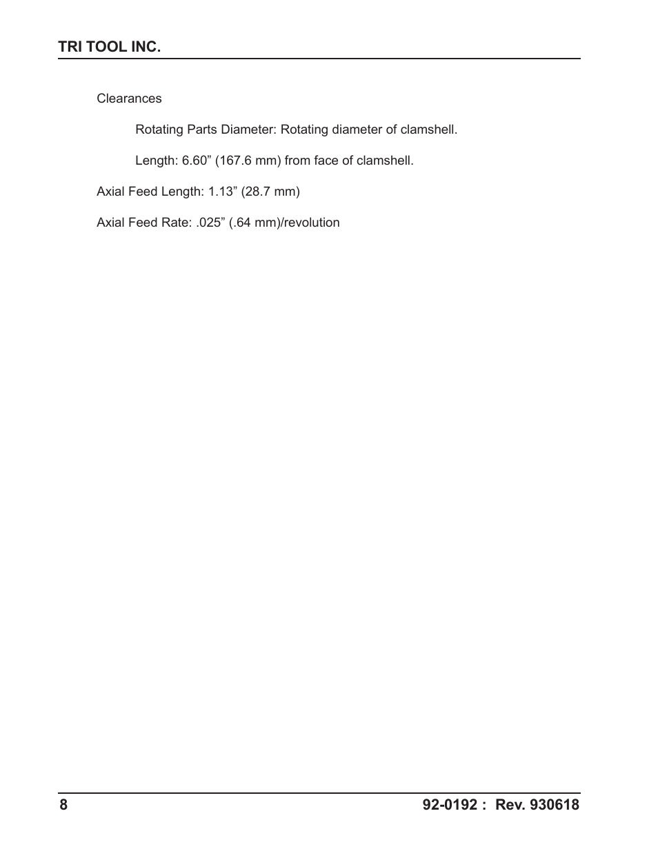 Tri Tool CBM-1 Counterbore Module User Manual | Page 8 / 18