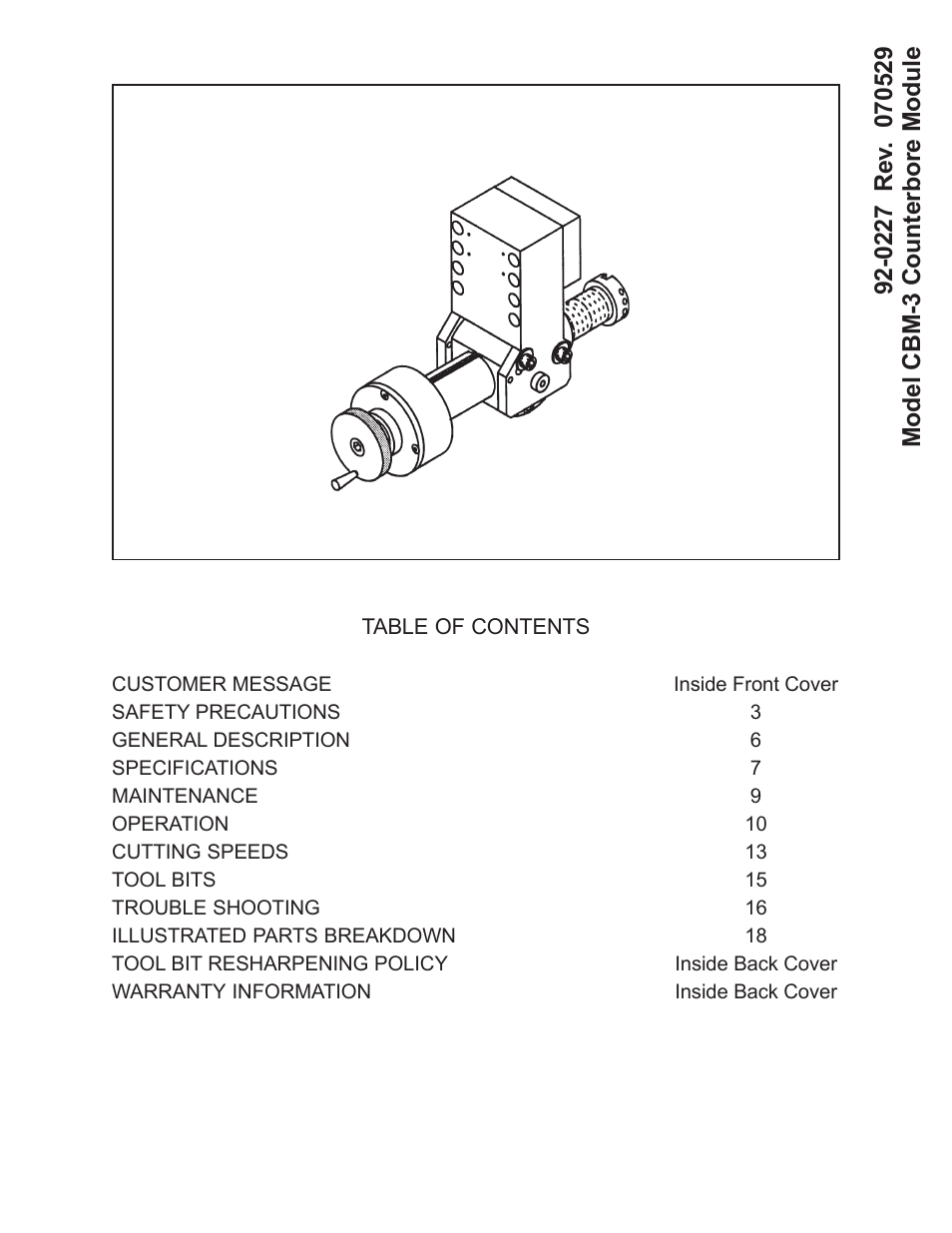 Tri Tool CBM-3 Counterbore Module User Manual | 21 pages